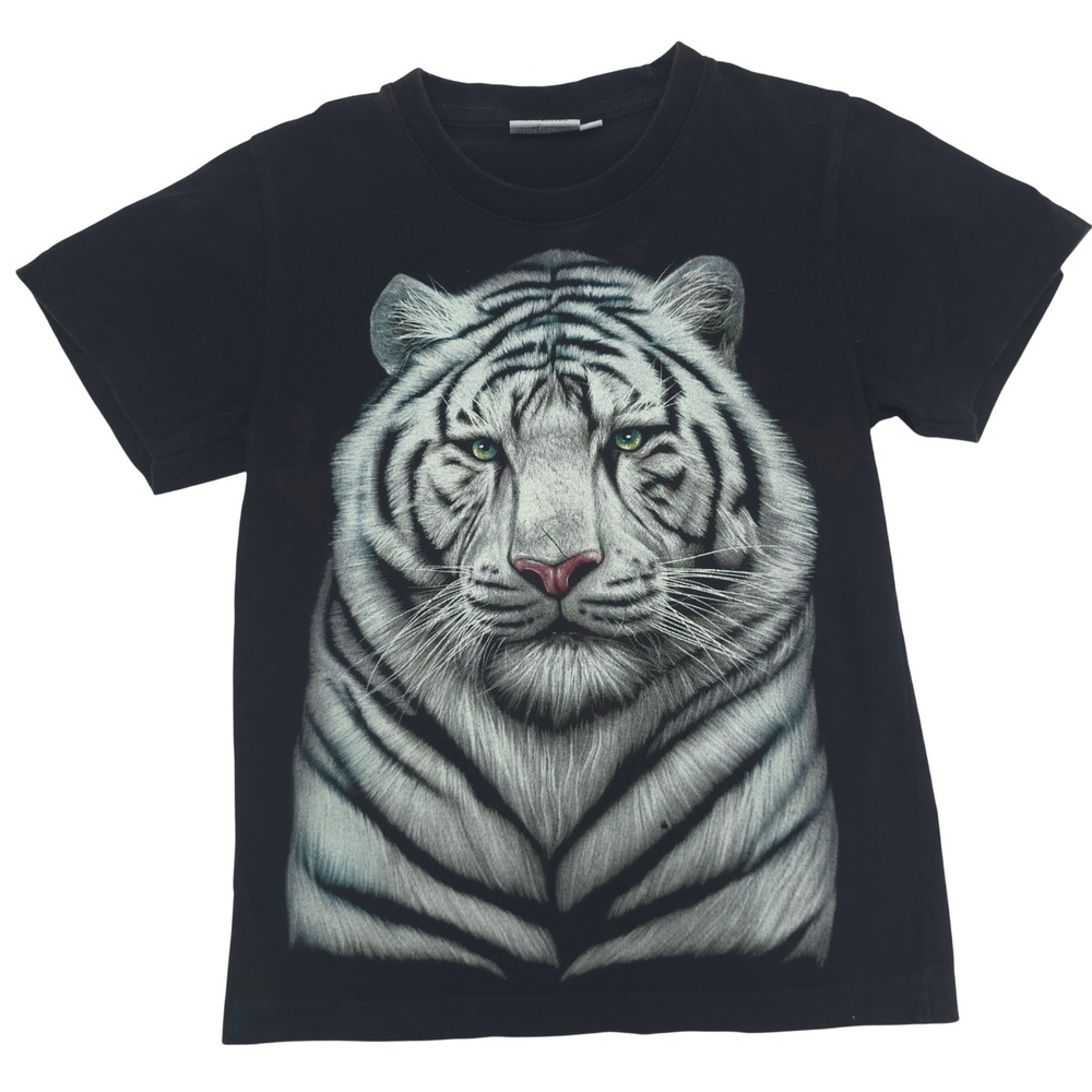 Vintage Rock Eagle Kids White Tiger Graphic T-Shirt Kids Size 5-8
